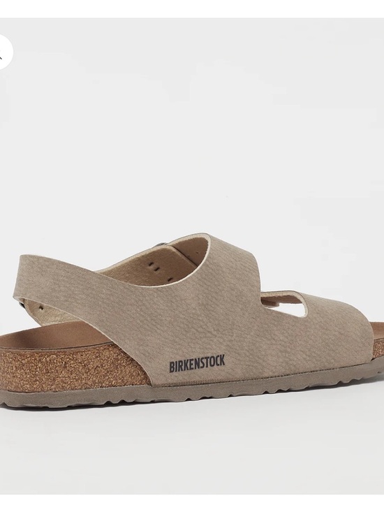 Birkenstock mens Milano Vegan Microfiber Desert Dust Gray Taupe main image 4